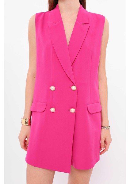 Kadın Kruvaze Kapama Kolsuz Blazer Şort Tulum modelleri