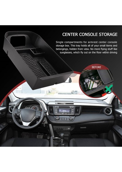 Toyota Rav-4 2019-2021 Için Araç Orta Kol Dayanağı Saklama Kutusu (Yurt Dışından) fiyatları