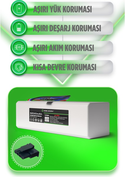 Xiaomi Mi Vacuum Mop 1c 2in1 Akıllı Robot Süpürge Bataryası 14.4V 3200MAH Li-Ion Pil (Yüksek Kapasite) fiyatları