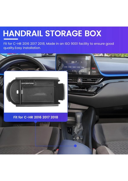 Toyota C-Hr Chr 2016 2017 2018 Siyah Için Plastik Araç Saklama Kutusu (Yurt Dışından) fırsatları