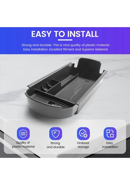 Toyota C-Hr Chr 2016 2017 2018 Siyah Için Plastik Araç Saklama Kutusu (Yurt Dışından) indirimleri