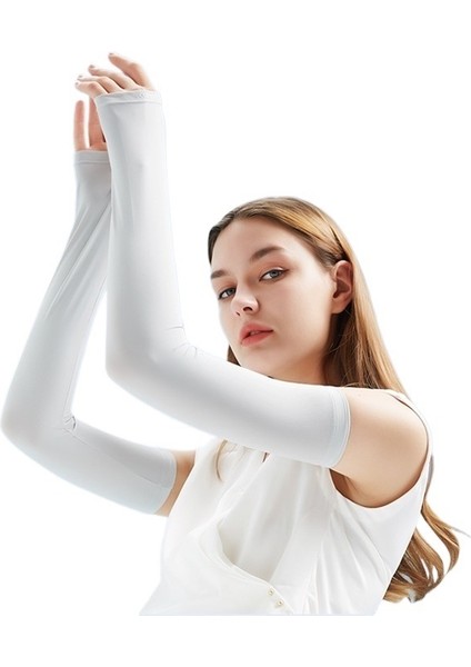 Kadınlar Için Yaz Güneş Koruma Kollukları Açık Hava Sürüşü ve Bisiklet Uv Koruması Uzun Güneşlik Nefes Alabilen Kol Manşonları Buz Ipek Kolluk (Yurt Dışından)