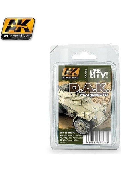 Ak 068 3X35 Ml. Afrika Korps Weathering, Enamel Model Boyası Seti