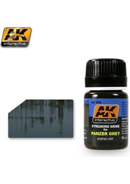 Ak 069 35 Ml. Panzer Grey Çizgi Kiri Efekti, Enamel Model Boyası
