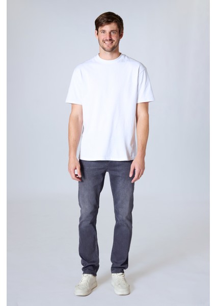 Martin 819-01 B Fog Blue Likralı Boru Paça Rahat Kalıp Erkek Kot Pantolon Füme fiyatları