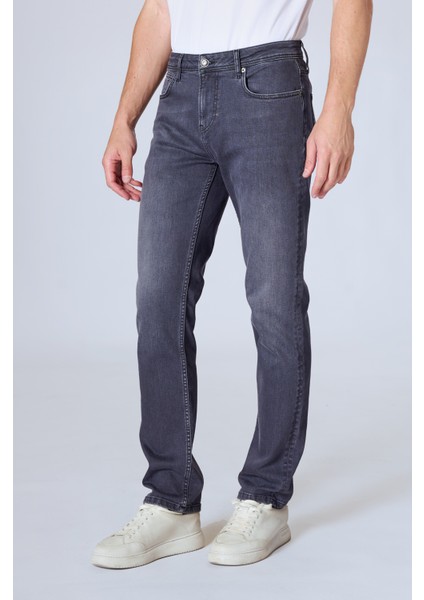 Martin 819-01 B Fog Blue Likralı Boru Paça Rahat Kalıp Erkek Kot Pantolon Füme modelleri