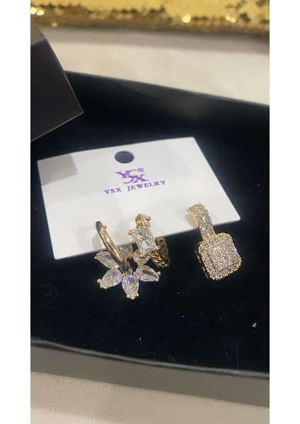 Çelik Altın Kaplama Taşlı Küpe fiyatları