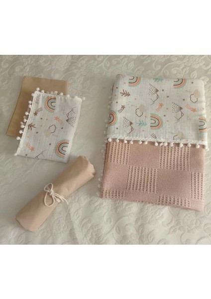 4 Parçalık Pike Takımı Battaniye ,2 Yastık Kılıfı ve Çarşaf