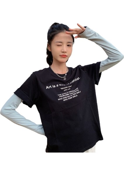 Kadınlar Için Yaz Aylarında Sürüş Için Güneş Koruyucu Buz Kılıfları Büyük Boy Anti-Ultraviyole Gevşek Uzatılmış Kol Koruyucuları Bisiklet Ince Buz Ipek El Kılıfları (Yurt Dışından) fiyatları