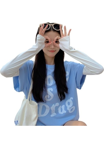 Kadınlar Için Yaz Aylarında Sürüş Için Güneş Koruyucu Buz Kılıfları Büyük Boy Anti-Ultraviyole Gevşek Uzatılmış Kol Koruyucuları Bisiklet Ince Buz Ipek El Kılıfları (Yurt Dışından) fiyatları