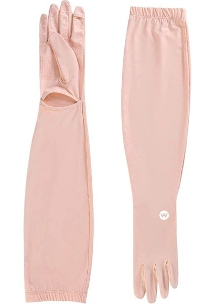 Kadınlar Için Yaz Güneş Koruma Kollukları Uv Korumalı Buz Ipek Eldivenler Sürüş Için Kaymaz Dokunmatik Ekran Güneşlik Uzatılmış Kol Kollu Dış Mekan (Yurt Dışından)