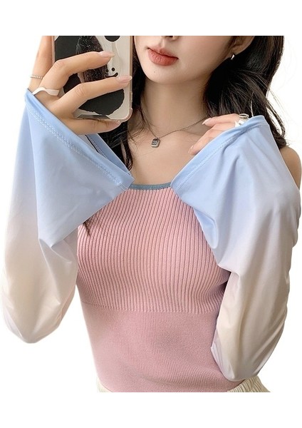 Kadınlar Için Güneş Koruma Kılıfları Ince Buz Kılıfları 2025 Yaz Anti-Ultraviyole Yeni Buz Ipek Malzeme Güneşlik Sürüş ve Bisiklet (Yurt Dışından)