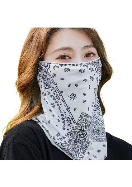 Güneş Koruyucu Maske Boyun Koruma Entegre Erkek ve Kadın Buz Ipek Peçe Bisiklet Seyahat Açık Hava Örtüsü Boyun Örtüsü Tam Yüz Anti-Ultraviyole (Yurt Dışından) modelleri