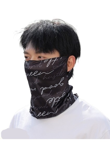 Buz Ipek Güneş Koruyucu Maske Kulak Askılı Peçe Bisiklet Güneş Koruyucu Maske Güneşlik Spor Boyun Koruma Nefes Alabilen Maske Erkekler (Yurt Dışından)