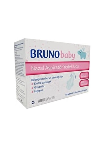 Baby Nazal Aspiratör Yedek Uç Ekstra Yumuşak ve Hijyenik 10 Adet Bebekler İçin fiyatları
