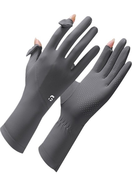 Kadınlar Için Yaz Güneş Koruma Eldivenleri Açık Hava Bisiklet Sürüş Anti-Ultraviyole Buz Ipek Eldiven Dokunmatik Ekran Eldivenleri (Yurt Dışından)