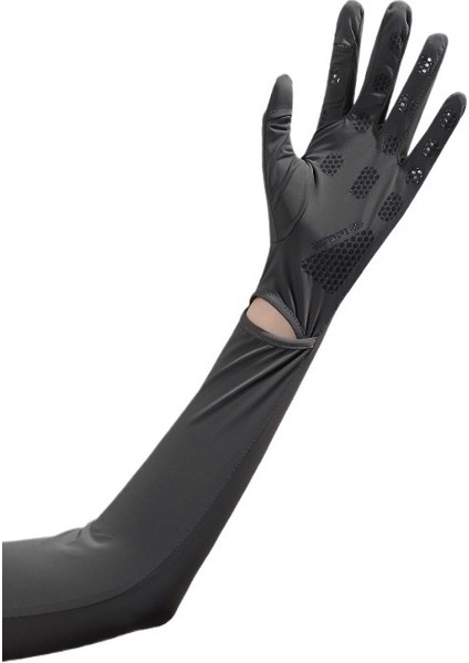 Güneş Koruma Kollu Buz Kollu Yaz Erkek ve Kadın Buz Kollu Yaz Gevşek Uzun Parmaklı Buz Ipek Serin Güneş Koruma Eldivenleri (Yurt Dışından)