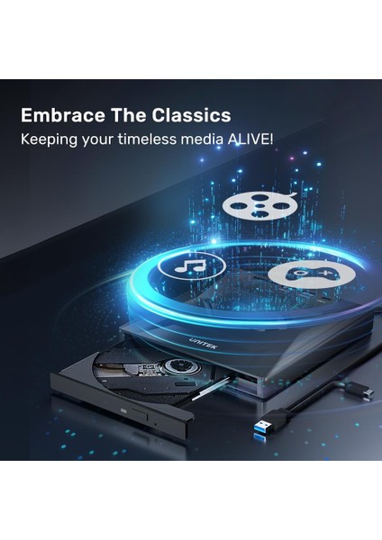 Unıtek Harici Dvd-Rw Type-C/a+5in1 Dock Statıon (T1037A01)