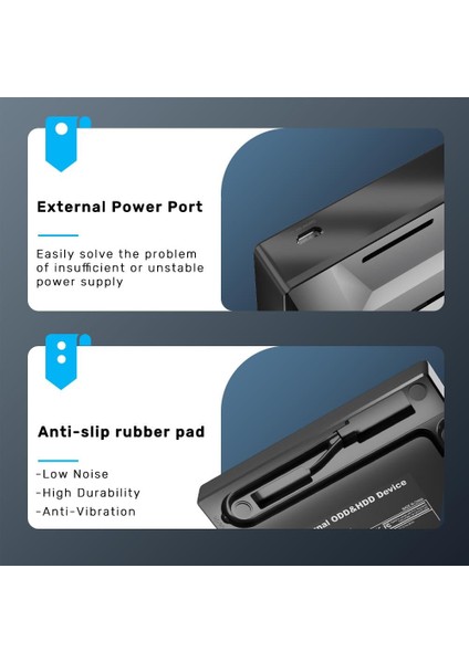 Unıtek Harici Dvd-Rw Type-C/a+5in1 Dock Statıon (T1037A01)