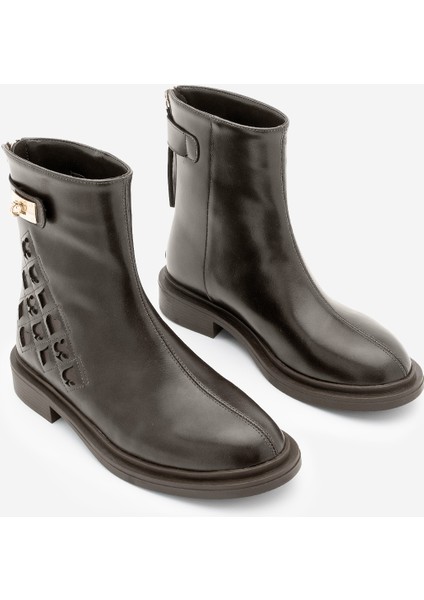 Kadın Tokalı Arkadan Fermuarlı Günlük Bot Himpa Kahve fırsatları