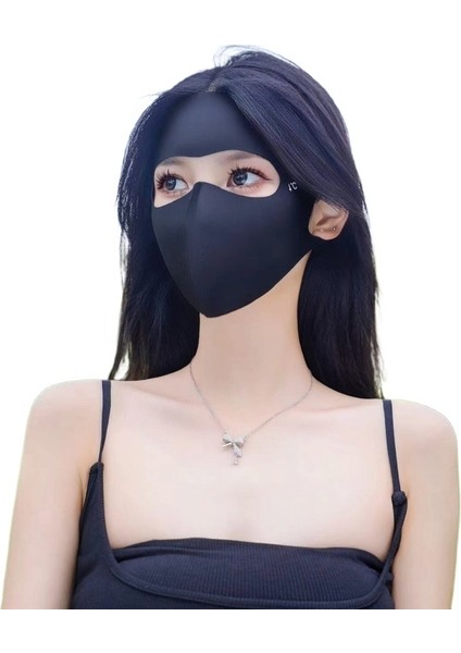 Yaz Hyaluronik Asit Yeni Yüz Kremi Güneş Kremi Buz Maskesi Erkekler ve Kadınlar Anti-Ultraviyole Havalandırma Delikleri ile Tam Yüz Maskesi (Yurt Dışından)