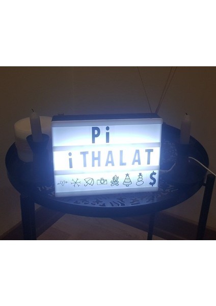 Cinematic Harflerle Işıklı Mesaj Veren Light Box LED Pano A4 fiyatları