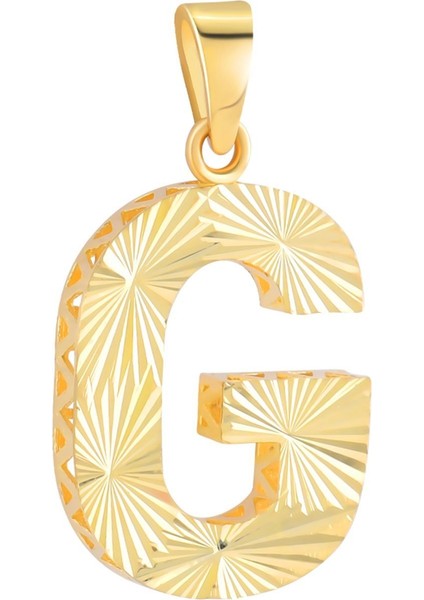 14 Ayar Altın G Harfi Kolye Ucu