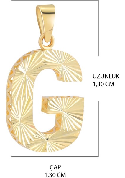 14 Ayar Altın G Harfi Kolye Ucu fiyatları