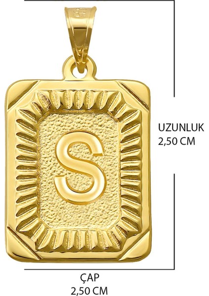 14 Ayar Altın S Harfi Kolye Ucu fiyatları