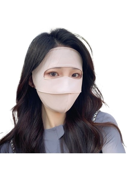 Yaz Tam Yüz Güneş Koruyucu Maske Buz Ipek Yüz Kremi Güneş Koruyucu Maske Kadın Yüksek Değerli Sürüş Maskesi (Yurt Dışından)