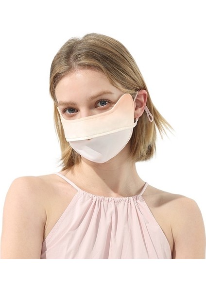 Kadınlar Için Yaz Güneş Koruyucu Maske Allık Degrade Renk UPF50+ Açık Hava Güneşliği Anti-Ultraviyole Bisiklet Buz Ipek Maskesi (Yurt Dışından)