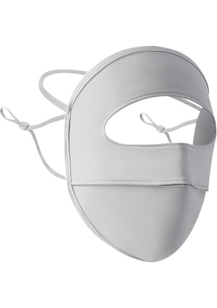 Uv Işınlarına Karşı Koruma Sağlayan ve Göz Köşelerini Koruyan Yaz Gri Güneş Koruyucu Maske, Üç Boyutlu Buz Ipek Serin Hissettiren Tam Yüz Güneş Kremi (Yurt Dışından)