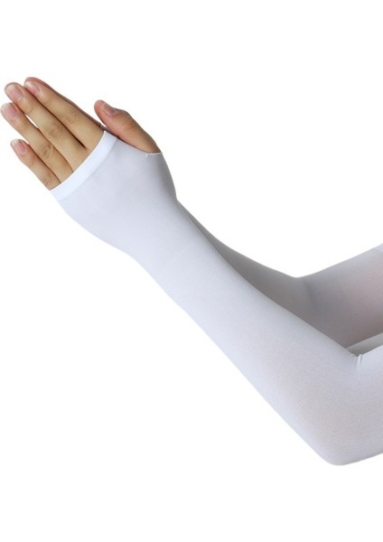 Yaz Yükseltilmiş Versiyonu Buz Kollu Genişletilmiş Yaz Güneş Koruma Kollu Erkek ve Kadın Bisiklet Buz Ipek Kollu Eldiven Kollu (Yurt Dışından)