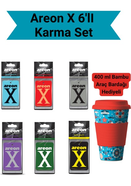 Oto Kokuları 6'lı Süper Karma Set Asma Koku Tazelik ve Rahatlık Hissi