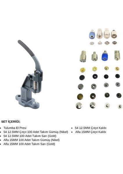 Çıtçıt Tulumba El Pres Seti