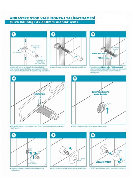 Ankastre Ara Kesme Valfi Yuvarlak Krom fırsatları