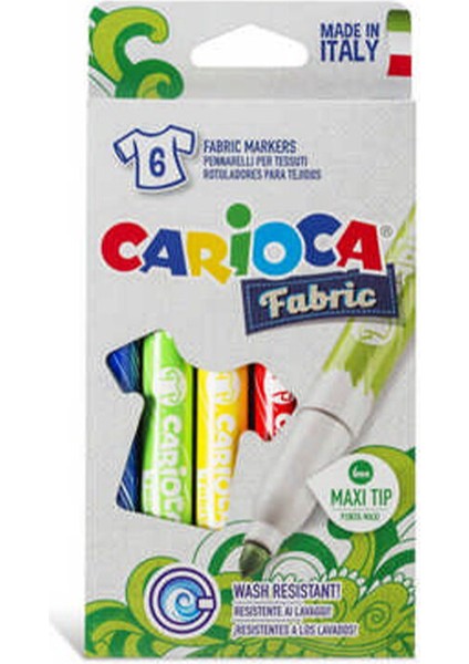 3 Adet Carioca Keçeli Kumaş Boya Kalemi 6lı fiyatları