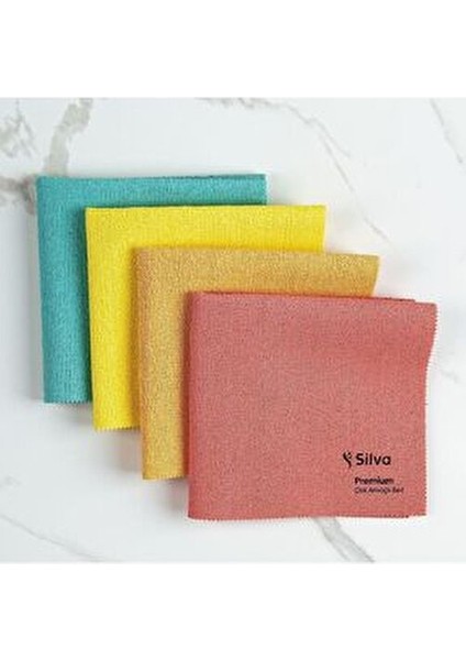 Premium Çok Amaçlı Temizlik Bezi Mikrofiber 4'lü Set Renkli Yüksek Emicilik fırsatları