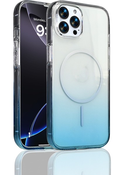 iPhone 16 Pro Max Kılıf Rainbow Renkli Septik Manyetik Şarj Kapak