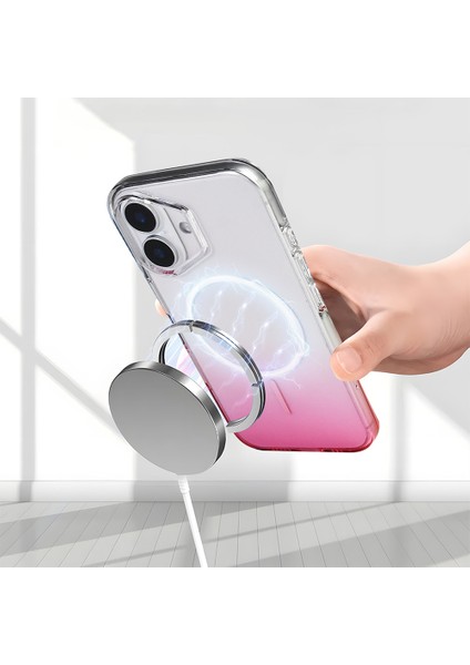 iPhone 16 Kılıf Rainbow Renkli Septik Manyetik Şarj Kapak fiyatları