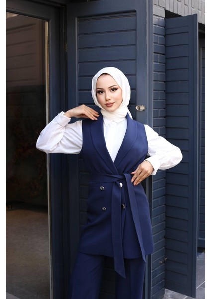 Gold Düğme Kuşaklı Yelek Takım fiyatları