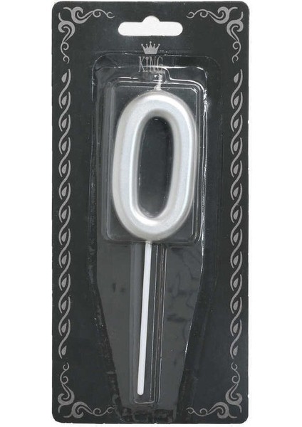 4 Adet Rakam Mum 0 Numara Gümüş fiyatları