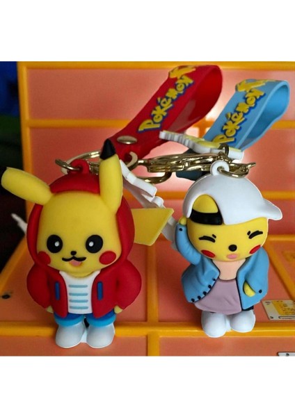 Pokemon Pikachu Figürlü Anahtarlık / Çanta Süsü 2'li fiyatları