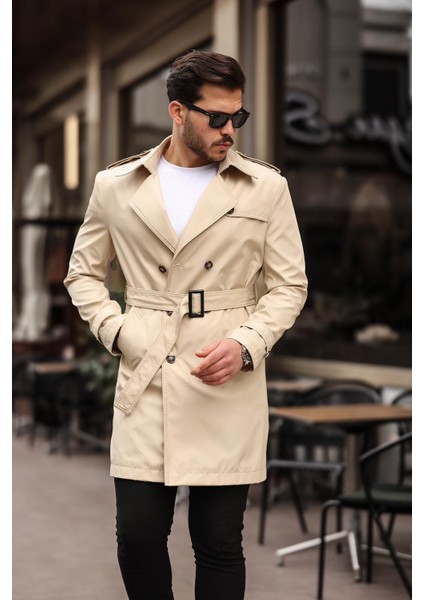 Uzun Beli Kemerli Apoletli Trençkot & Pardesü modelleri