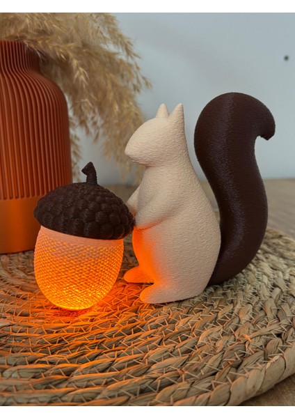 3D Baskı Sincap Figürlü Dekoratif Mumluk – Tealight Dresuar fiyatları