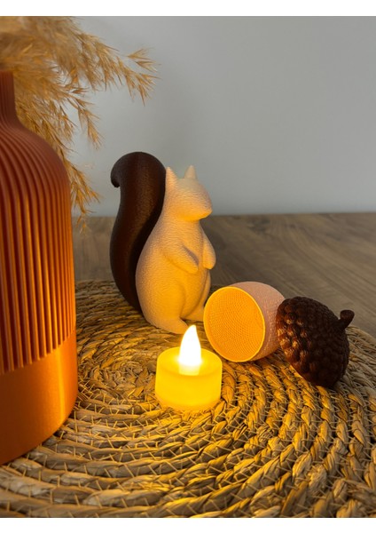 3D Baskı Sincap Figürlü Dekoratif Mumluk – Tealight Dresuar fırsatları