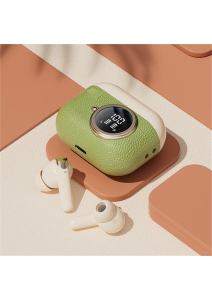 Yeni Bluetooth Kulaklık Gerçek Kablosuz Kulak Içi Ultra Uzun Pil Ömrü Anc Gürültü Azaltma Su Geçirmez Kulaklık Dijital Ekran (Yurt Dışından)