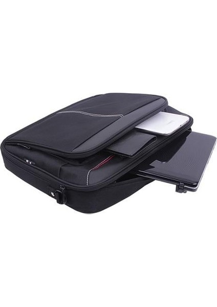 Plc34 13 Kumaş Siyah Notebook Çantası