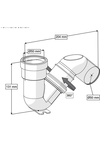 360° Dönebilen Koku Önleyici S Sifon – 50Mm fiyatları
