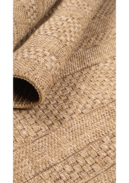 Bej Jüt Sisal Kaymaz Taban Hasır Dokuma Yıkanabilir Yolluk Salon Koridor Mutfak Halısı